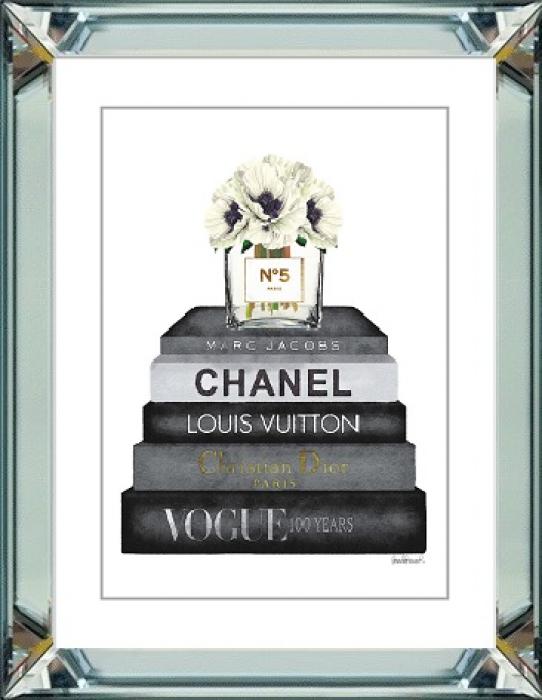 Spiegellijst met prent 40x50cm