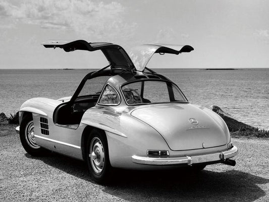 Glasschilderij 120x80cm Auto met vliegdeuren