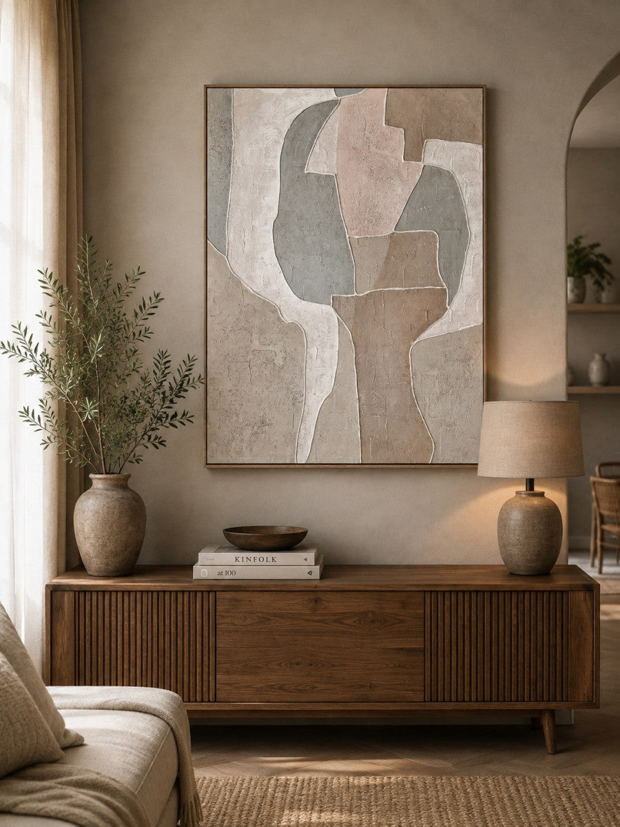 Ölgemälde «Sanfte Harmonie 2» 90 × 120 cm mit Rahmen, handgemalt