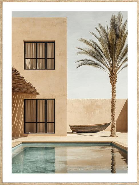 Leinwandbild «Ferienhaus 2» mit Rahmen 45 × 60 cm