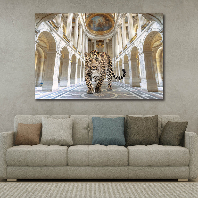 Glasbild «Panther im Palast» 120 × 80 cm – Ansicht 2