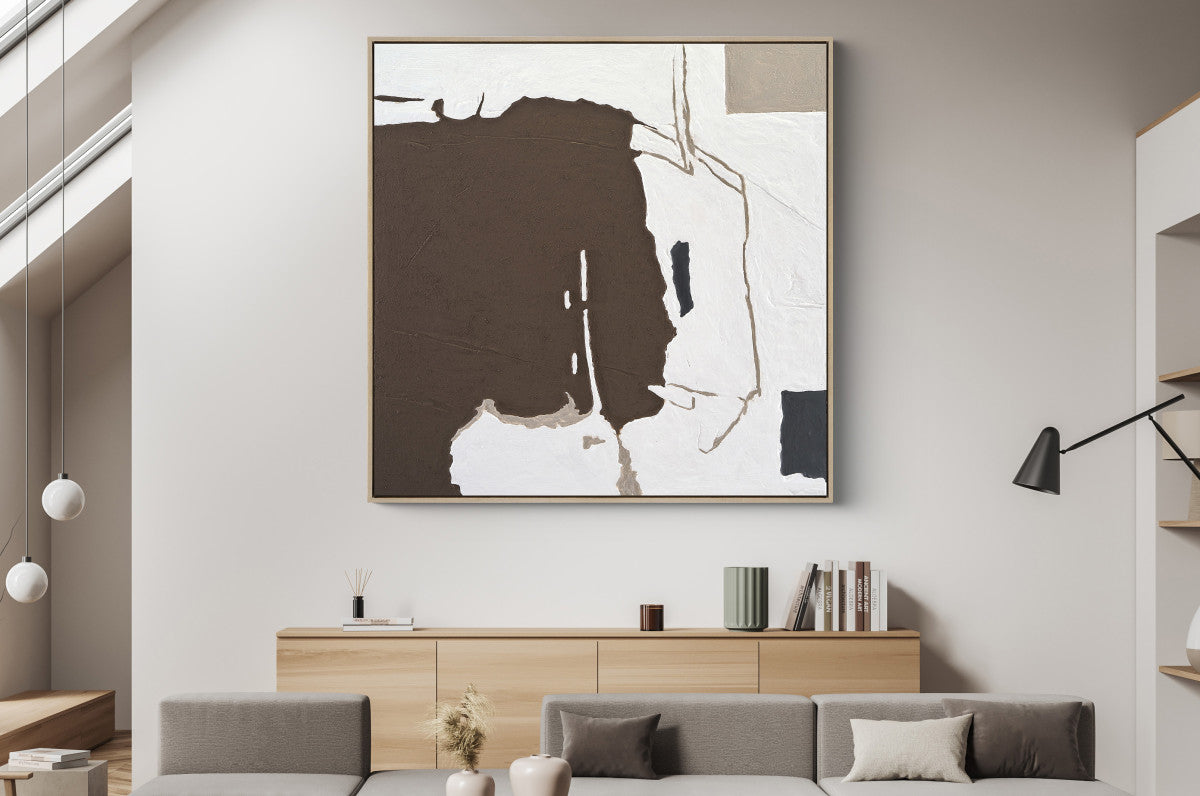 Ölgemälde «Seufzer» 120 × 120 cm mit Rahmen, handgemalt