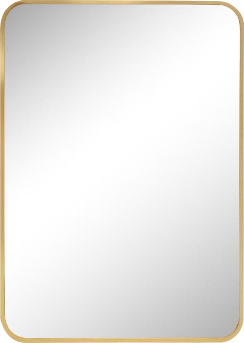 Spiegel met aluminium lijst 50x70cm. Brons Curved