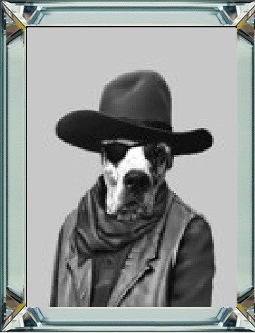 Spiegellijst met prent 60x80cm