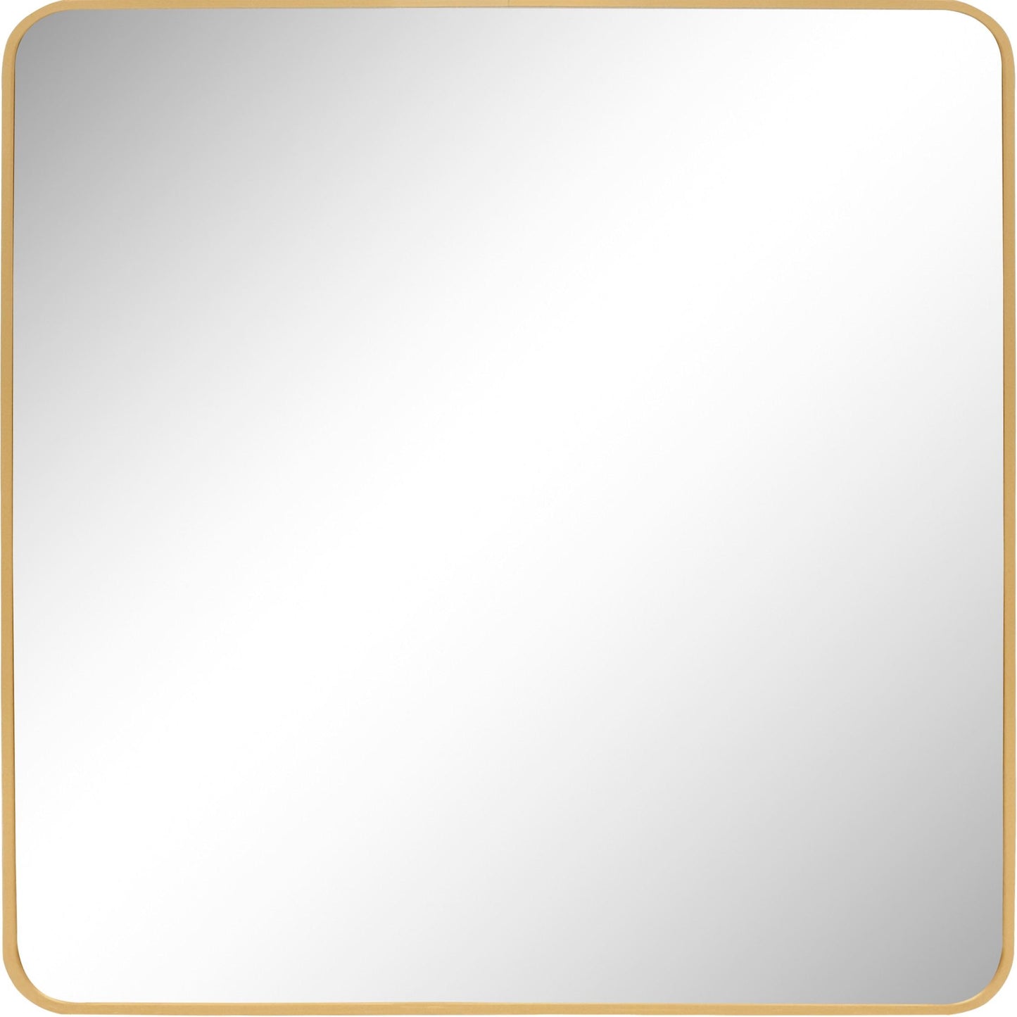 Spiegel met aluminium lijst 80x80cm. Brons Curved