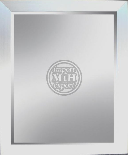 Spiegel met facet, 80x135cm incl. lijst. Zilver