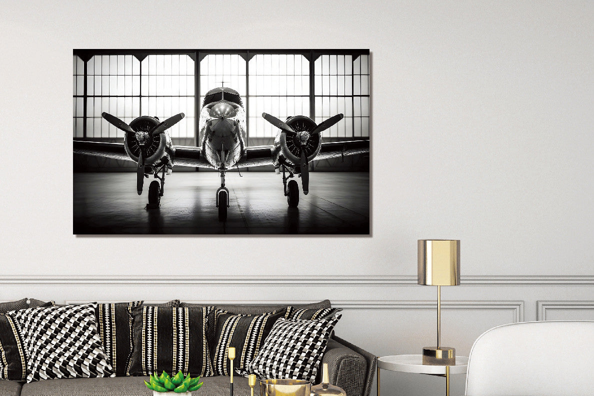 Glasbild «Flugzeug» 80 × 120 cm – Ansicht 2