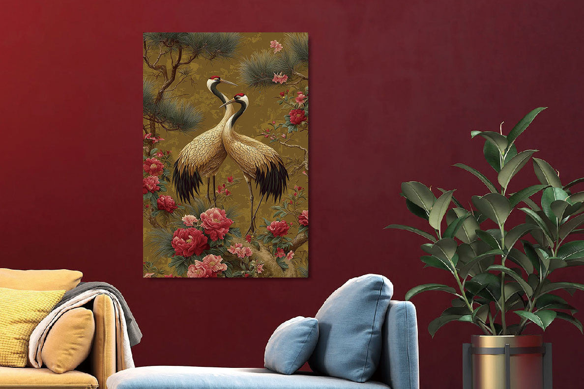 Glasbild «Rehe» 110 × 160 cm – Ansicht 2