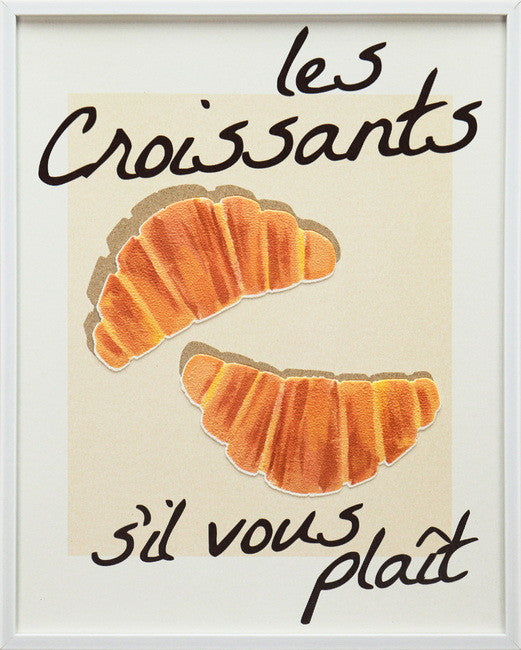Leinwandbild «Croissants 1» mit Rahmen 40 × 50 cm – 3D-Elemente