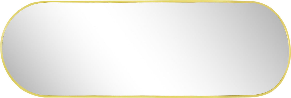 Ovaler Spiegel Gold mit Aluminiumrahmen 50 × 150 cm – Ansicht 3