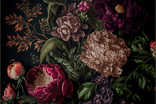 Glasschilderij met 3D reliÃ«f 160x110cm Veldboeket