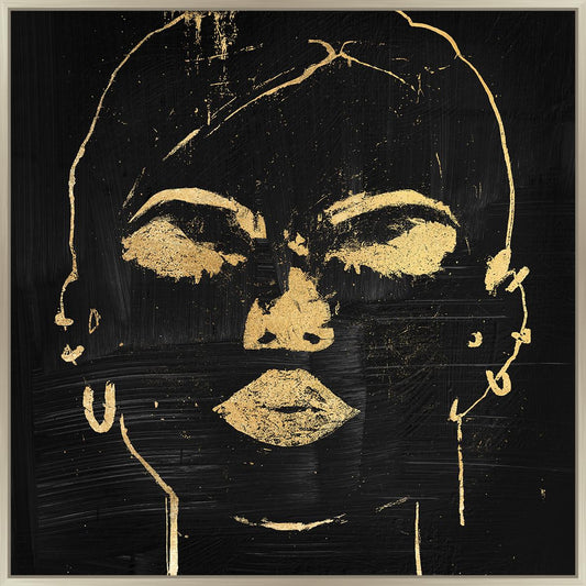Canvas 100x100cm + lijst champ. - Wave