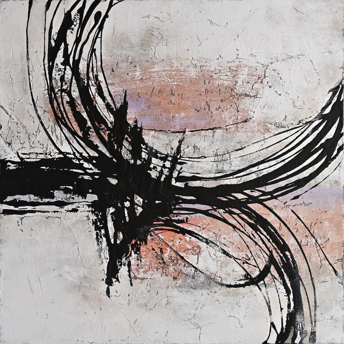 Olieverfschilderij 120x120cm 'Mist'