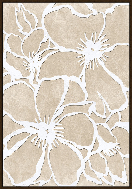Canvas incl. lijst 80x120cm 'Flowers' Materiaal: Canvas + Foam