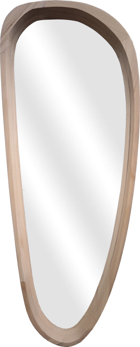 Spiegel in Eiform Natur mit Holzrahmen 70 × 150 cm