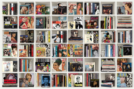 Glasschilderij met 3D reliÃ«f 120x80cm Boekenkast