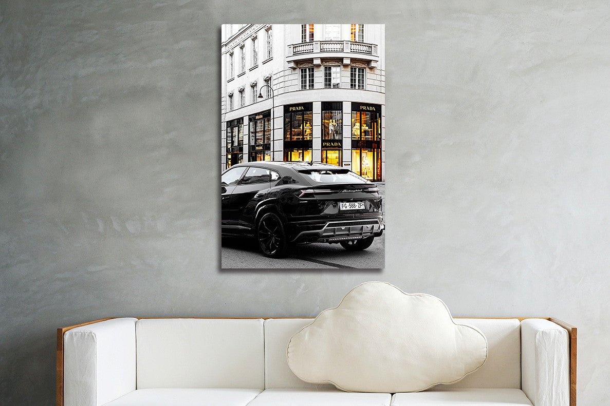 Glasbild «Sportwagen» 80 × 120 cm (Art. GLAS080120C-819) – Ansicht 2