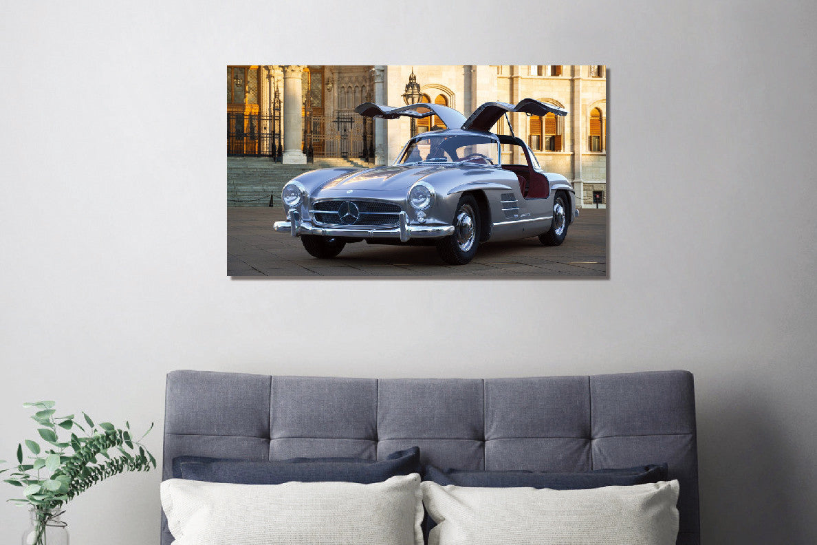 Glasbild «Blaues Auto» 80 × 120 cm – Ansicht 2