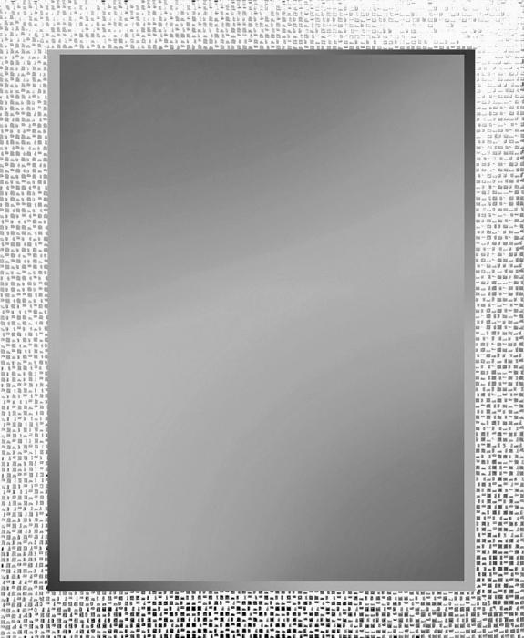 Spiegel met facet, 49x149cm incl. lijst. Zilver