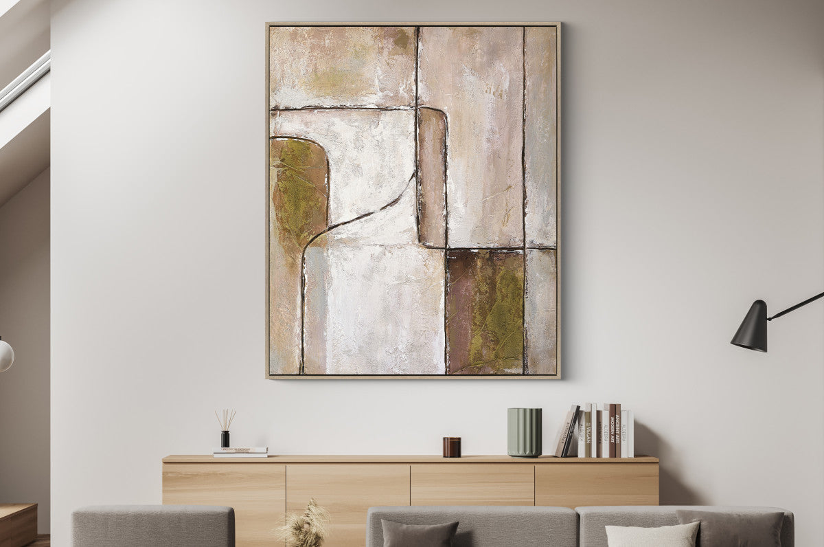 Ölgemälde «Boxen 2» 100 × 120 cm mit Rahmen, handgemalt