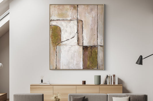 Ölgemälde «Boxen 2» 100 × 120 cm mit Rahmen, handgemalt