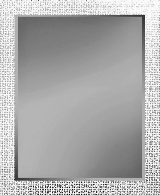 Spiegel met facet, 69x169cm incl. lijst. Zilver