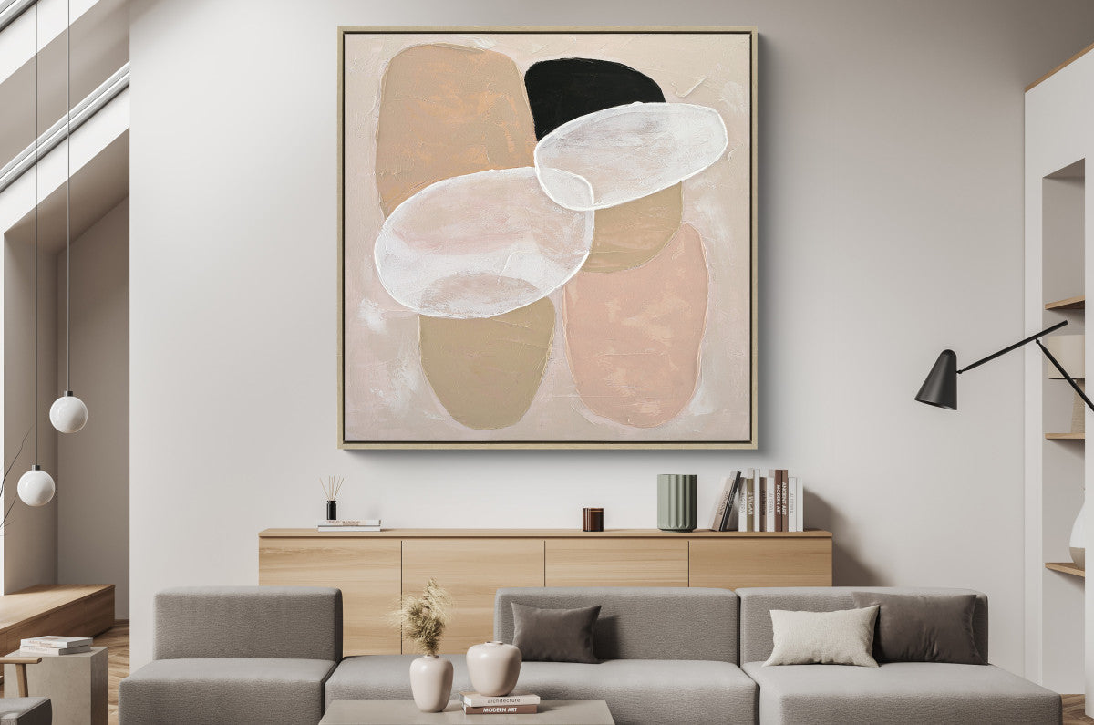 Ölgemälde «Eier» 120 × 120 cm mit Rahmen, handgemalt