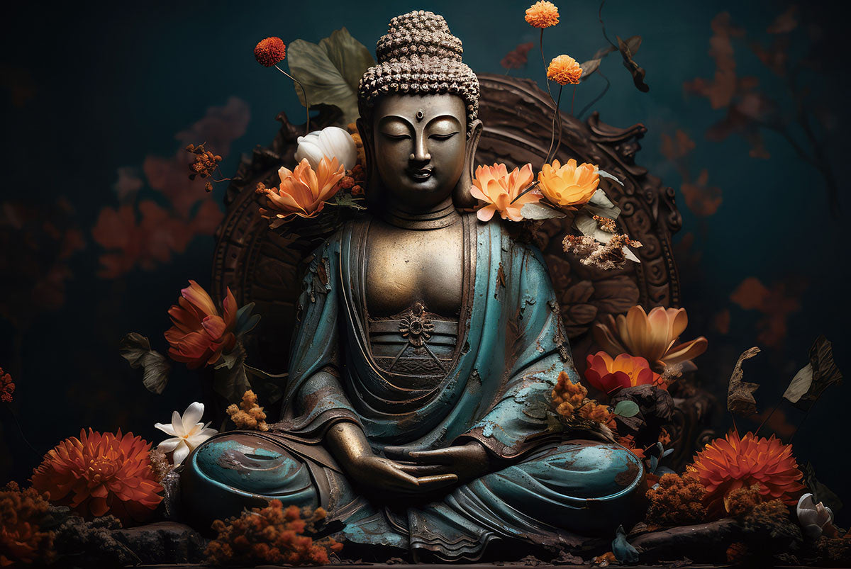 Glasschilderij 120x80cm Boeddha