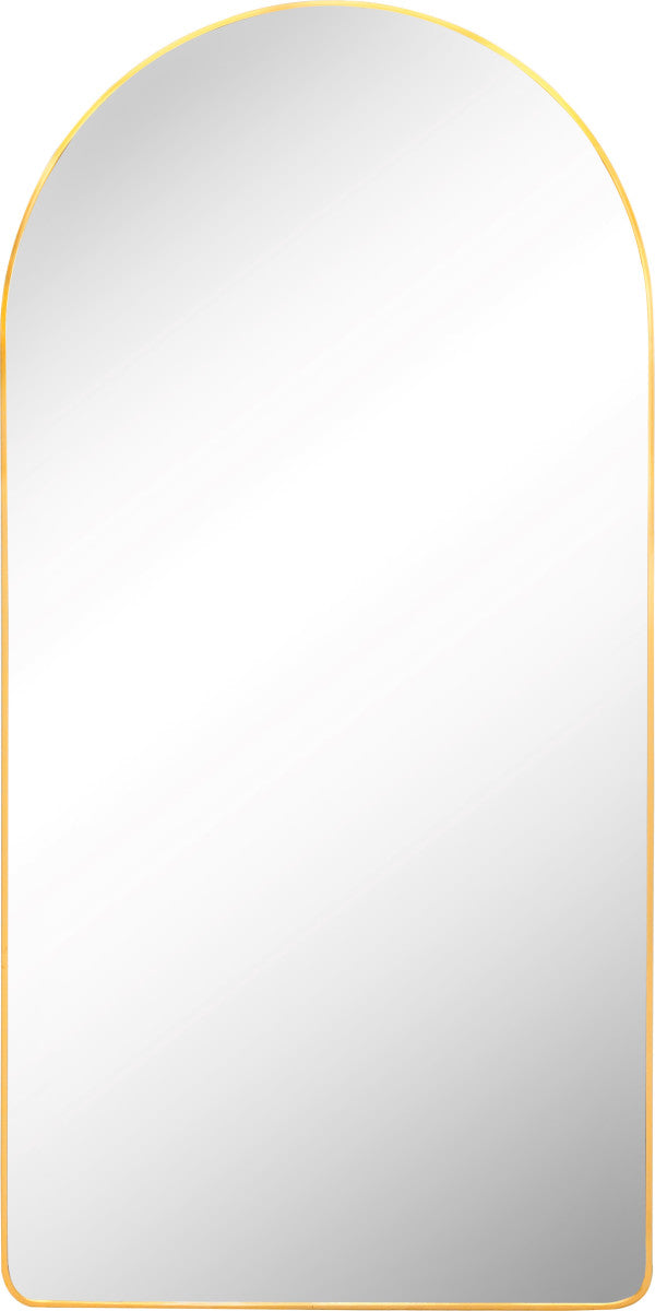 Spiegel met aluminium lijst 80x160cm. Goud Arched met standaard