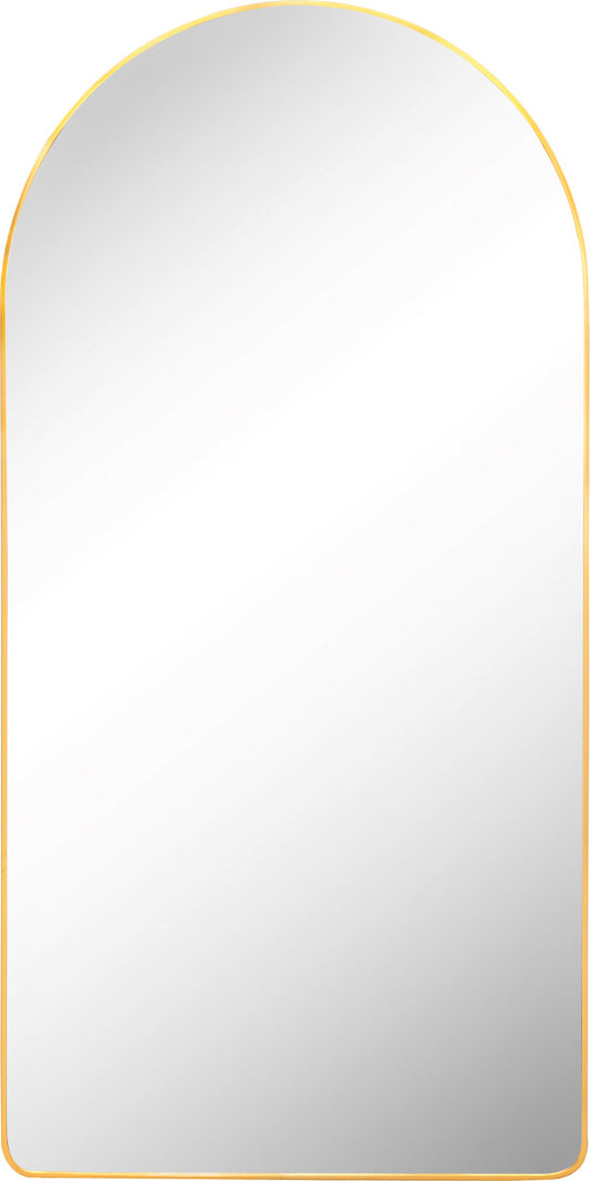 Spiegel met aluminium lijst 80x160cm. Goud Arched met standaard