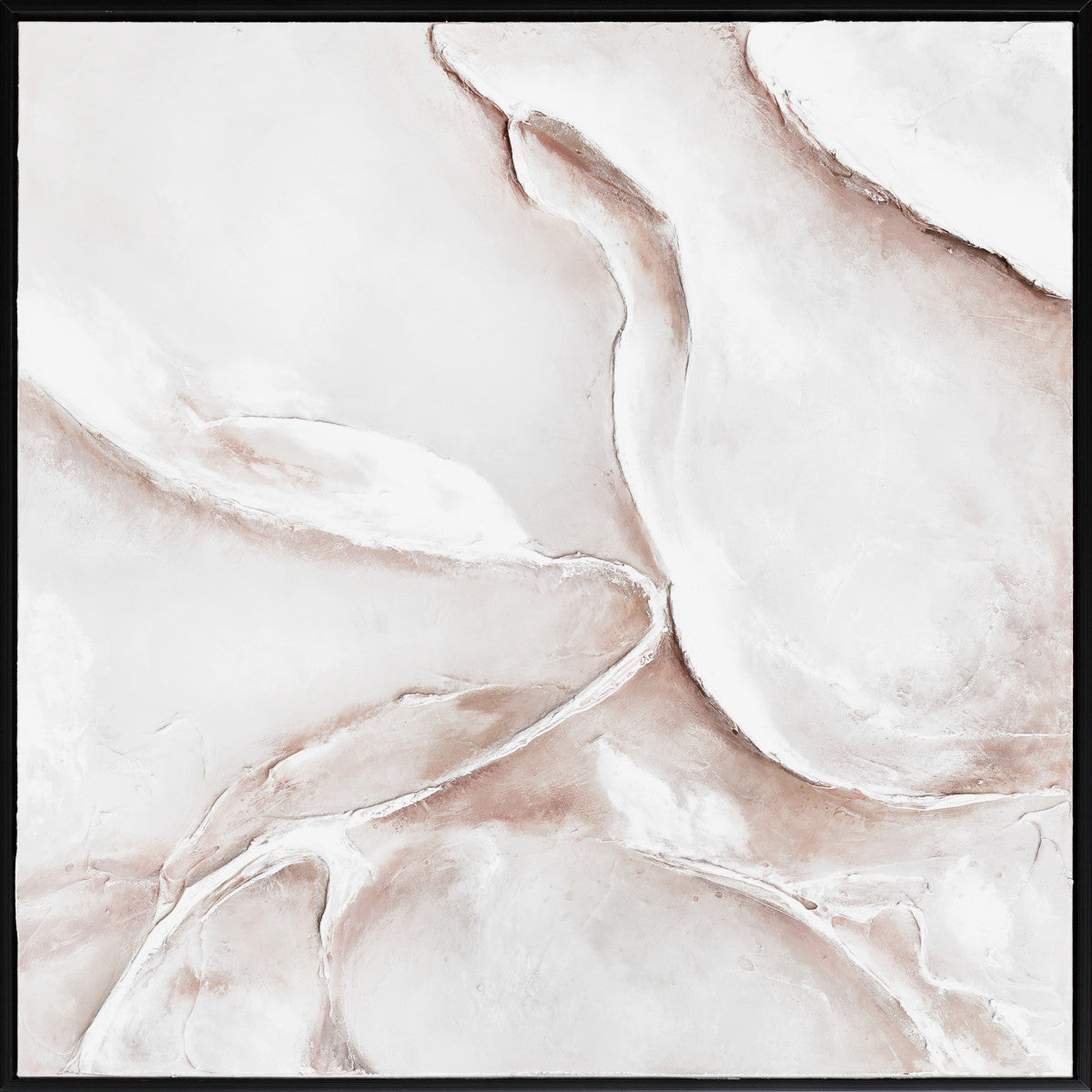 Ölgemälde «Hochglanz Weiss» 100 × 100 cm mit Rahmen – Ansicht 2