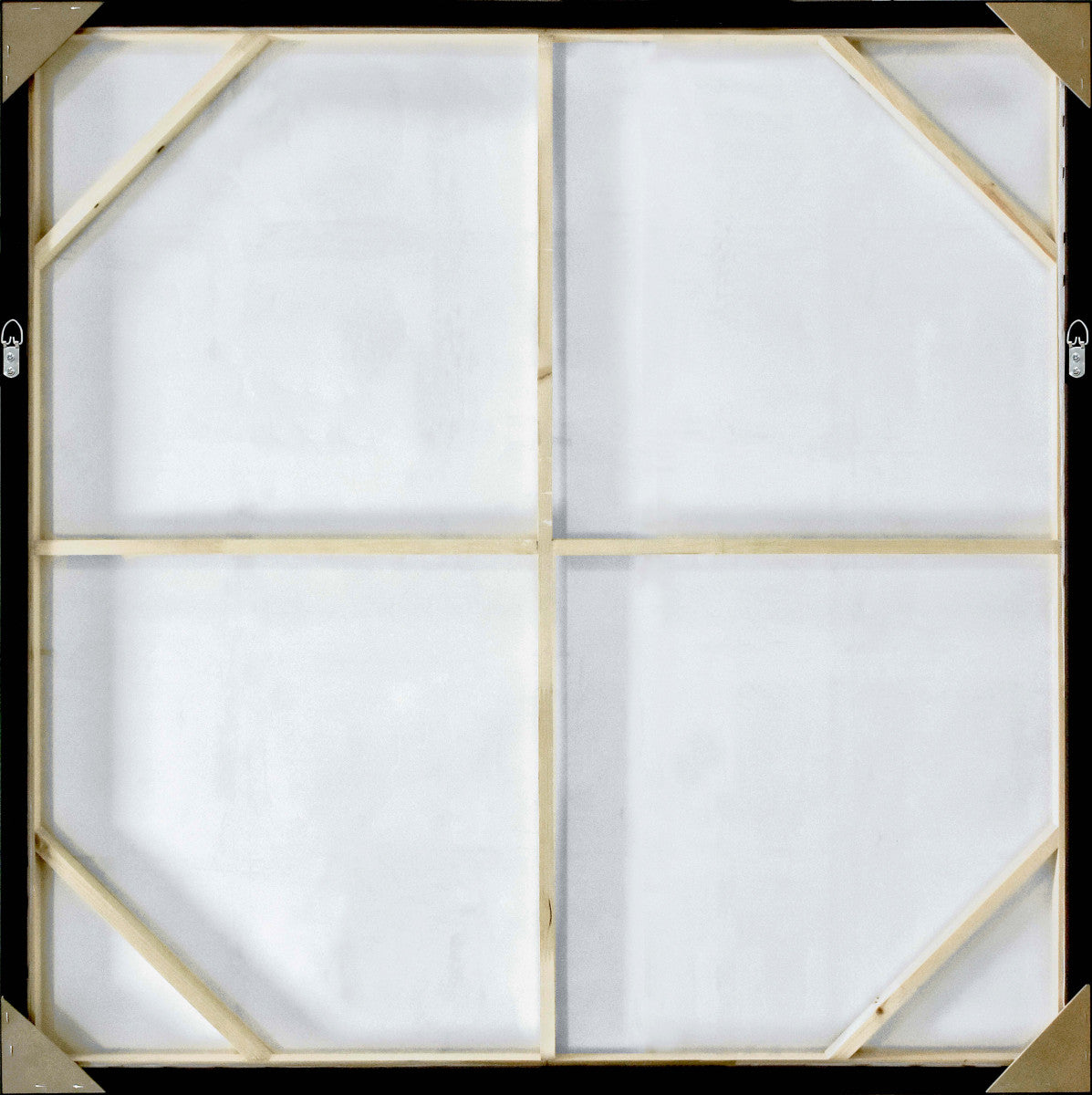Ölgemälde «Hochglanz Weiss» 100 × 100 cm mit Rahmen – Ansicht 5