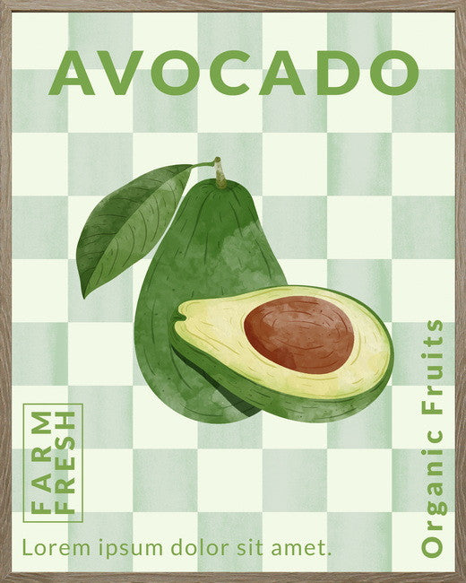 Leinwandbild «Avocado» mit Rahmen 40 × 50 cm