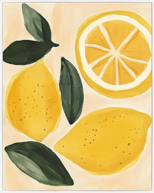 Leinwandbild «Zitronen 2» mit Rahmen 40 × 50 cm