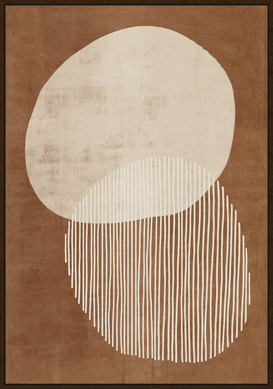 Canvas incl. lijst 80x120cm met foam 'Foggy Moon 1'