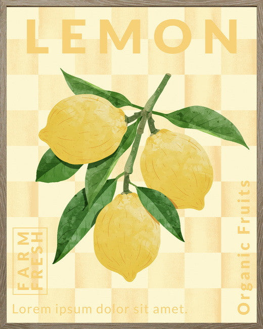 Leinwandbild «Zitrone» mit Rahmen 40 × 50 cm