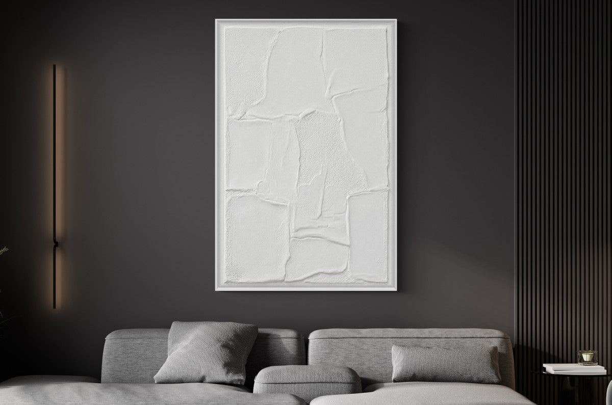 3D-Wanddekoration «Breaking White» 80 × 120 cm – Ansicht 2
