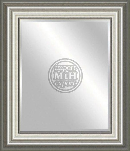 Spiegel met facet, 78x178cm incl. lijst. Zilver