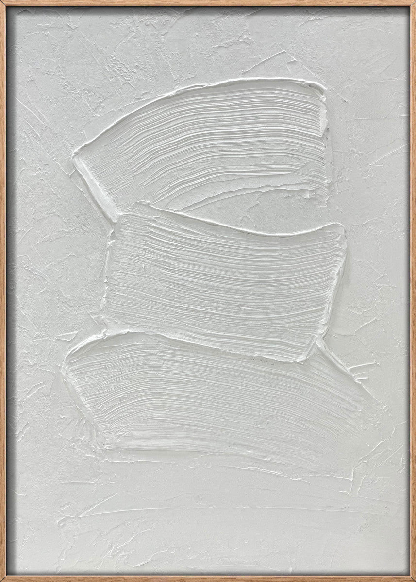 3D-Wanddekoration «Weiss» 50 × 70 cm – 6er-Set – Ansicht 3