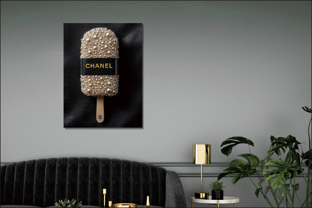 Glasbild «Goldenes Eis» 60 × 80 cm – Goldfolie – Ansicht 2