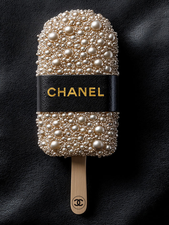 Glasbild «Goldenes Eis» 60 × 80 cm – Goldfolie