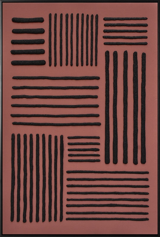 3D wanddecoratie 83x123cm 'Stripes over terra'