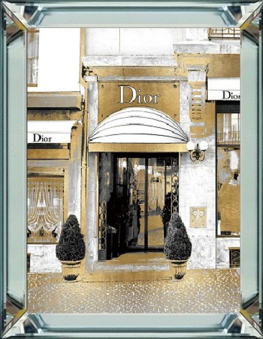 Spiegellijst met prent 60x80cm