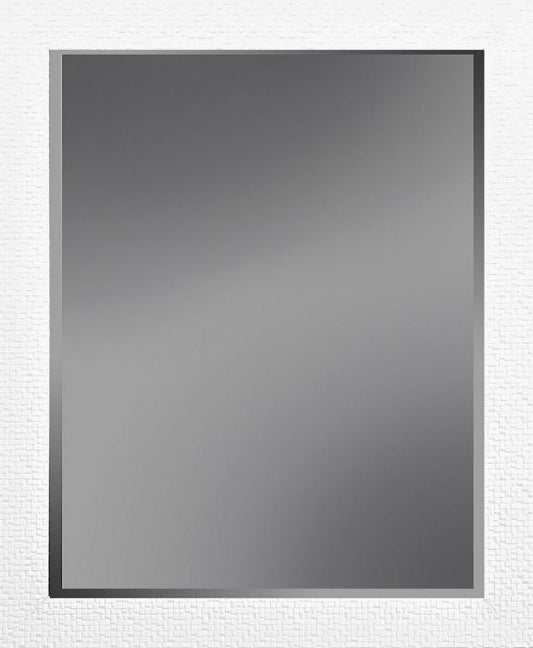 Spiegel met facet, 49x149cm incl. lijst. Wit