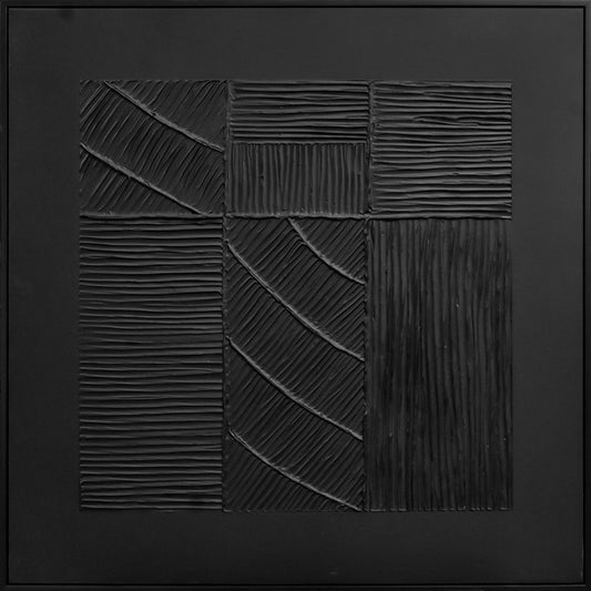 3D wanddecoratie 83x83cm Olieverf met lijst