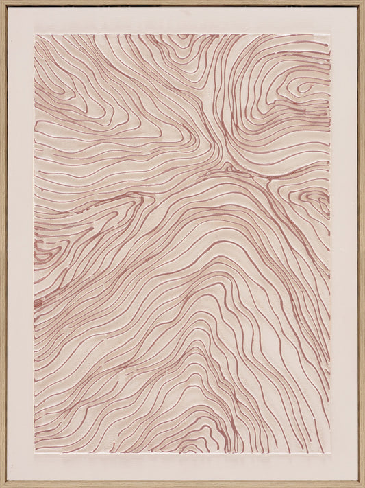 3D wanddecoratie 60x80cm Rode lijnen