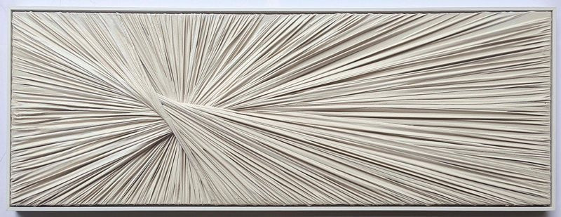 3D wanddecoratie 153x53cm Textiel +olieverf met frame