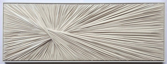 3D wanddecoratie 153x53cm Textiel +olieverf met frame