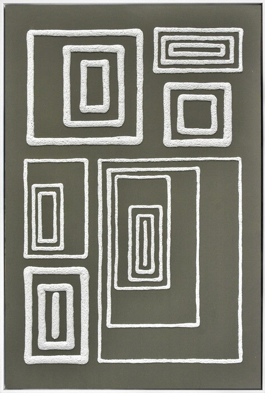 3D wanddecoratie 83x123cm 'Figures over forest'