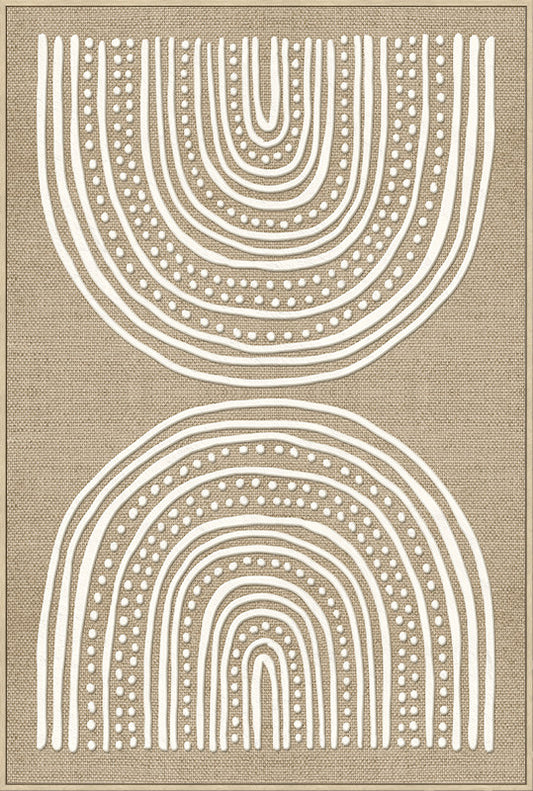 Canvas incl. lijst 80x120cm met foam 'Witte cirkels'